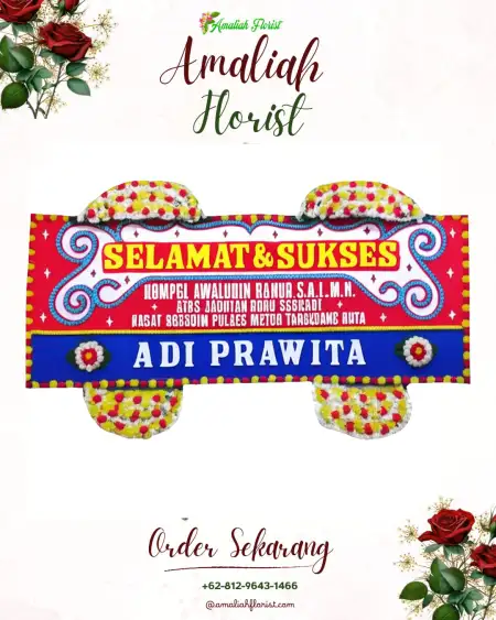 Papan Bunga Ucapan Selamat Pringombo